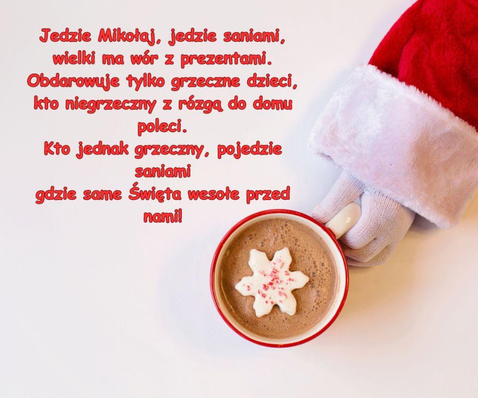 kartki z życzeniami na Mikołajki