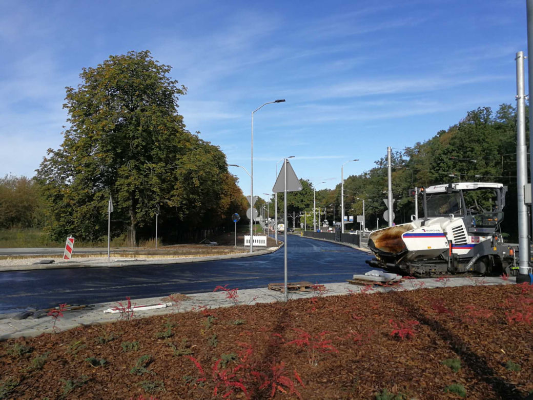 Przebudowa ulicy Arkońskiej - październik 2019