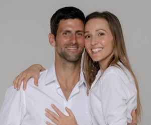 Novak Djoković z żoną Jeleną
