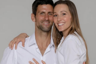 Novak Djoković z żoną Jeleną