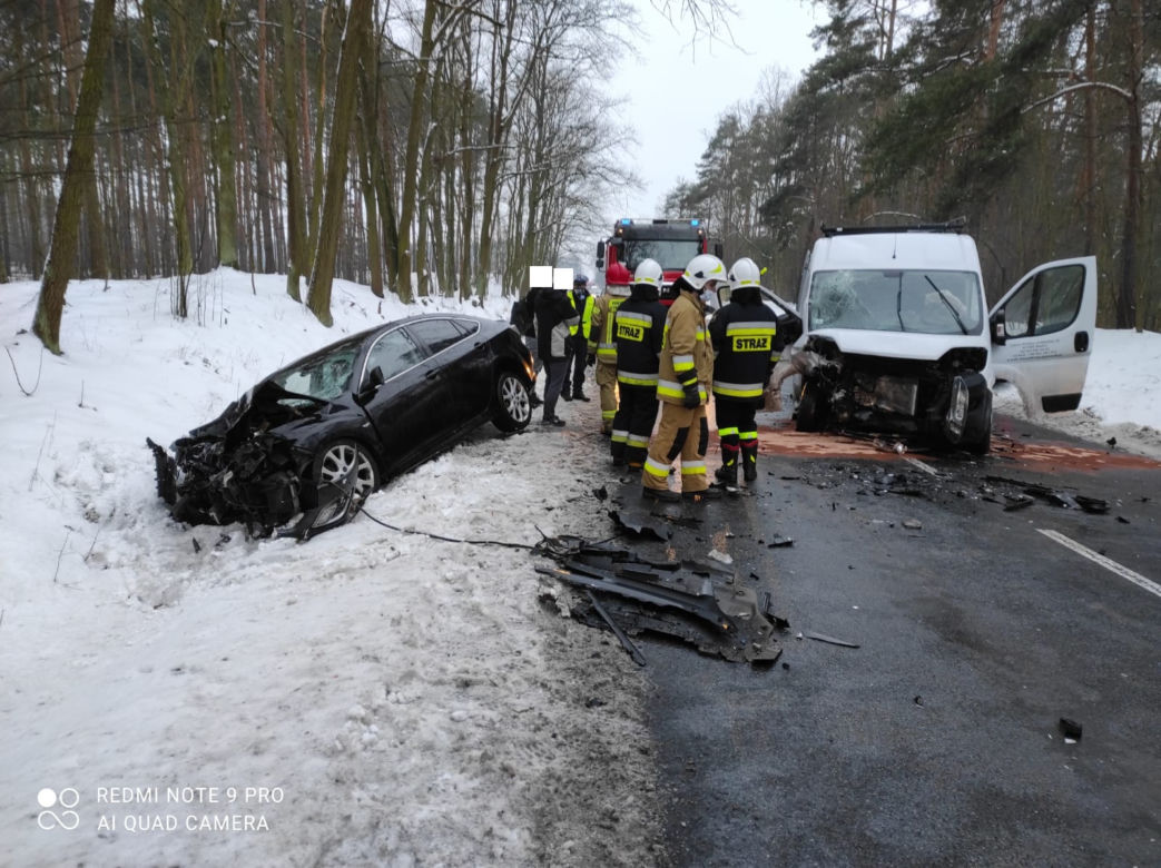 Wypadek na trasie Szymanowo - Słupia Kapitulna