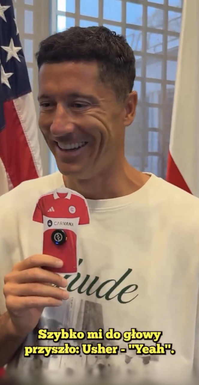 Robert Lewandowski przed wylotem do USA