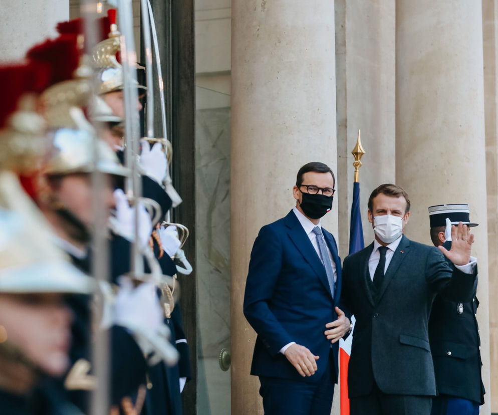 Premier Mateusz Morawiecki w Pałacu Elizejskim