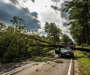 Wichury nad Lubelskiem uszkodziły dachy. Mężczyzna ranny po tym, jak drzewo runęło na jadący pojazd – jak do tego doszło?