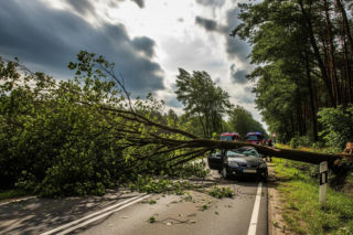 Wichury nad Lubelskiem uszkodziły dachy. Mężczyzna ranny po tym, jak drzewo runęło na jadący pojazd – jak do tego doszło?