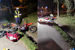 Motocyklista huknął w drzewo. Na miejscu lądował śmigłowiec LPR