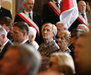 Ewa Kłobukowska na pogrzebie Ireny Szewińskiej