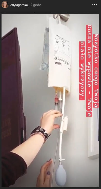 Edyta Górniak pod kroplówką