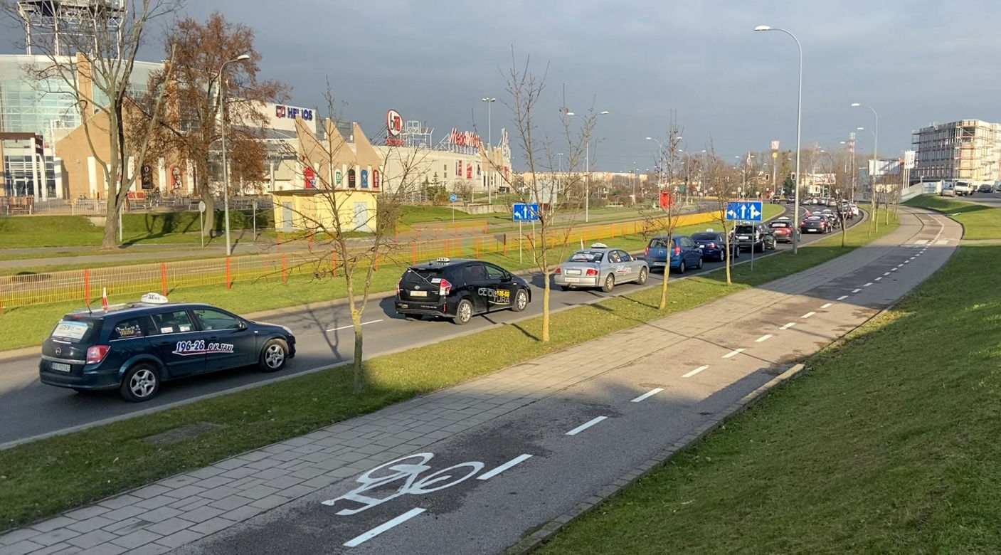 Białystok. Protest taksówkarzy 25.XI.2020