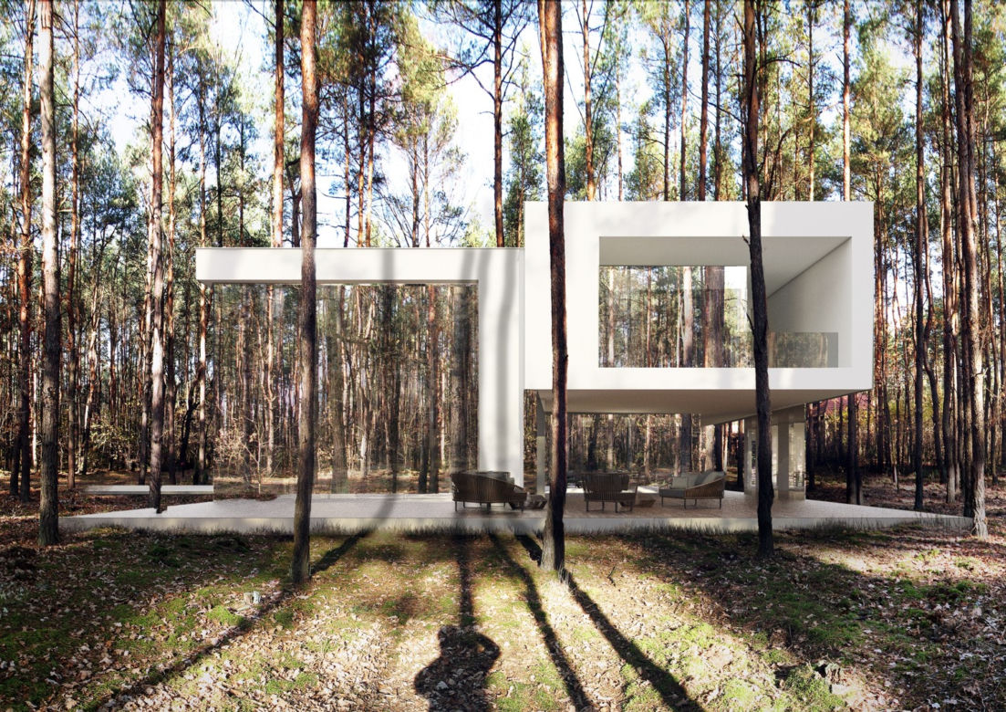 Lustrzany dom Mirror House, Izabelin pod Warszawą