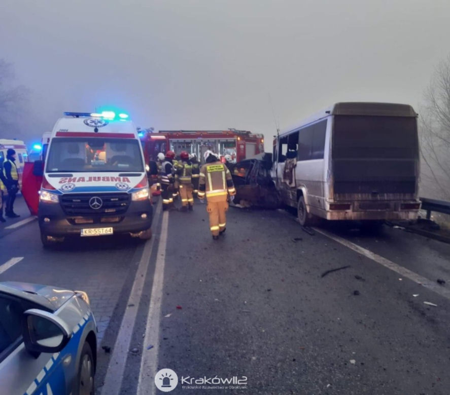 Wypadek w Zagórzu na DK94 w Małopolsce