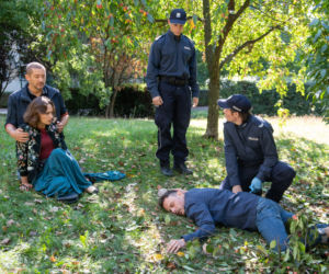 Na Wspólnej, odcinek 2991: Joanna (Anna Cieślak), Bogdan (Wojciech Brzeziński), Karol (Tomasz Nosiński)
