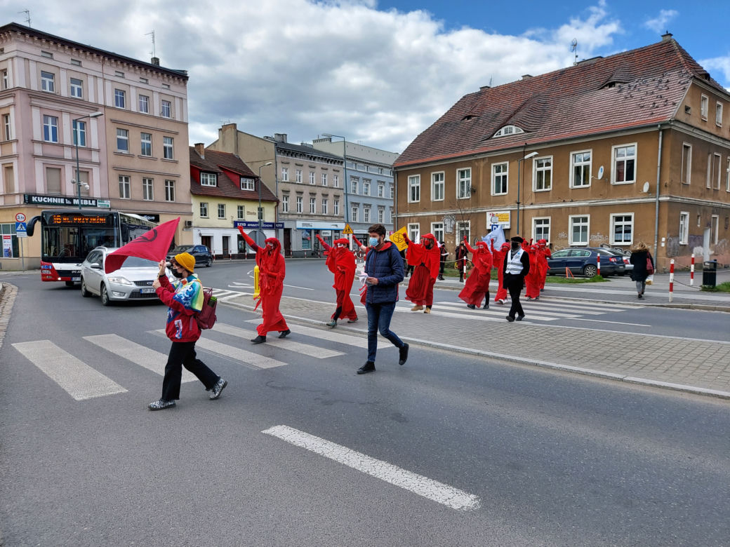 PRZERAŻAJĄCA manifestacja w centrum miasta! Milczący protest przypomniał o masowym wymieraniu [ZDJĘCIA]