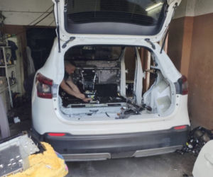Rozłożony na części Nissan Qashqai skradziony w Legionowie