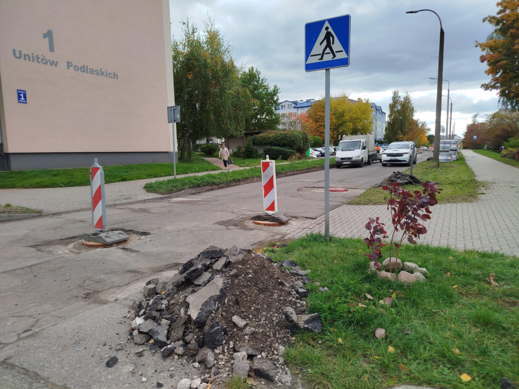 Trwa remont nawierzchni ulic Romanówka i Unitów Podlaskich w Siedlcach