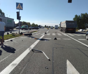 Wypadek na S1 w Siewierzu