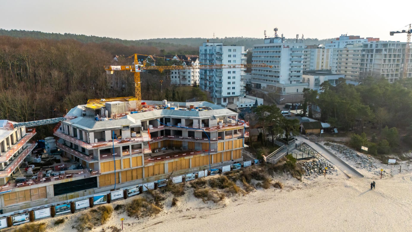 The Sea Resort w Międzyzdrojach podczas budowy