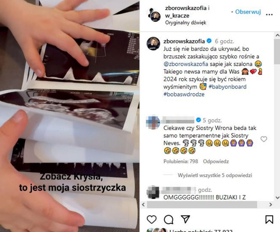 Tak córka Zborowskiej zakomunikowała, że mama jest w ciąży. Wiktor Zborowski będzie miał czwartą wnuczkę
