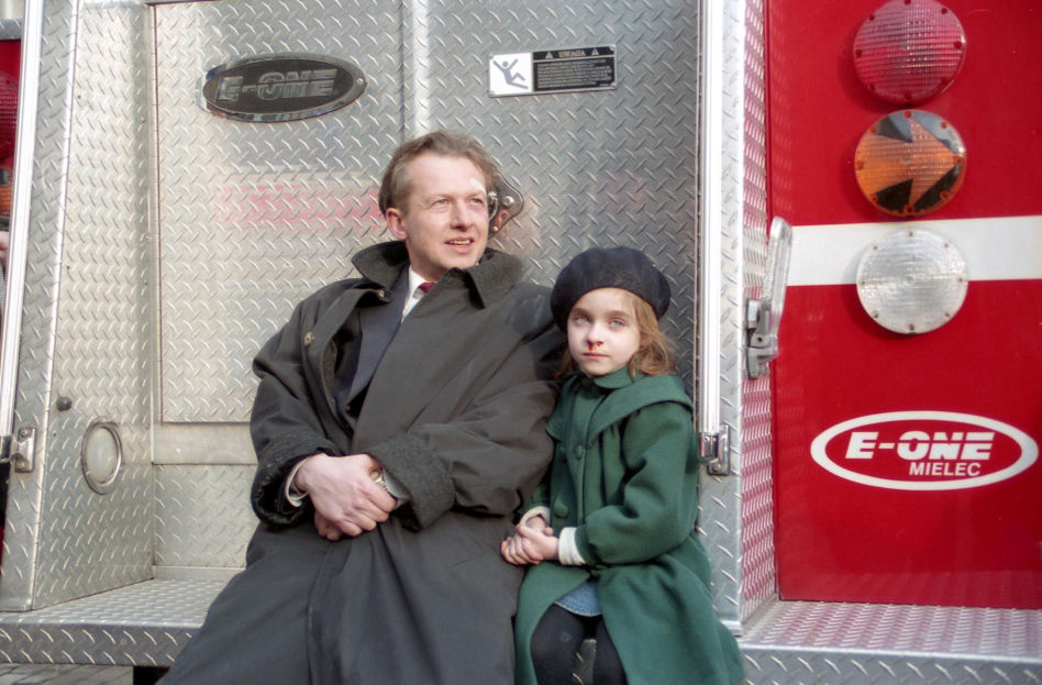 Bogusław Linda na planie filmu "Tato"