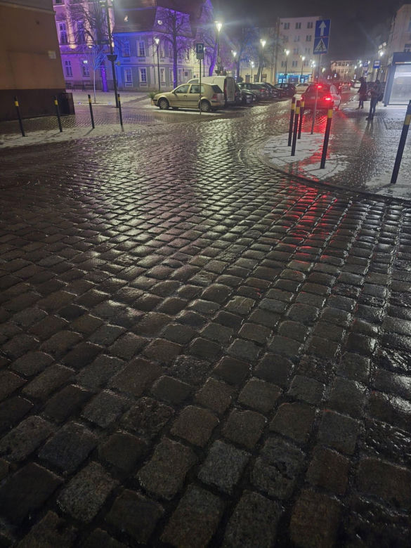 Silna gołoledź w Oławie