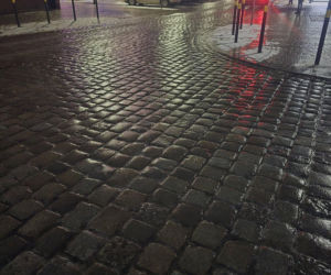 Silna gołoledź w Oławie