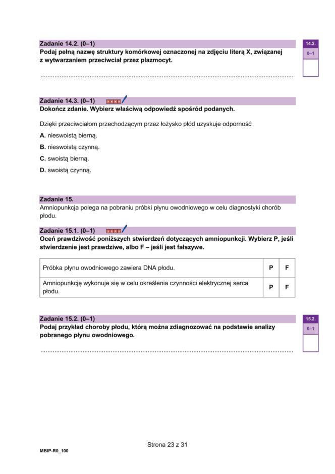 Arkusze matura próbna z biologii 14.01.2026
