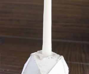 Miedziany świecznik w kształcie diamentu DIY
