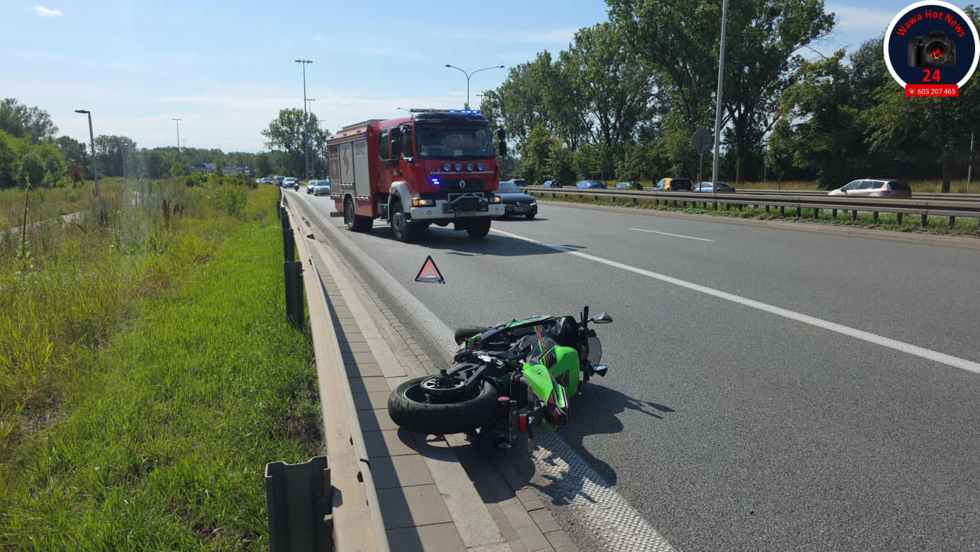  Śmiertelny wypadek motocyklisty na Wisłostradzie