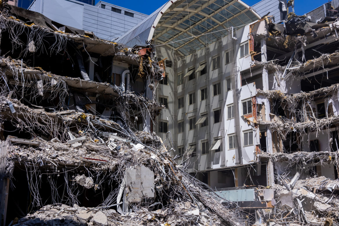 Rozbiórka Atrium International w Warszawie