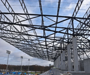 Budowa stadionu w Szczecinie - luty 2020