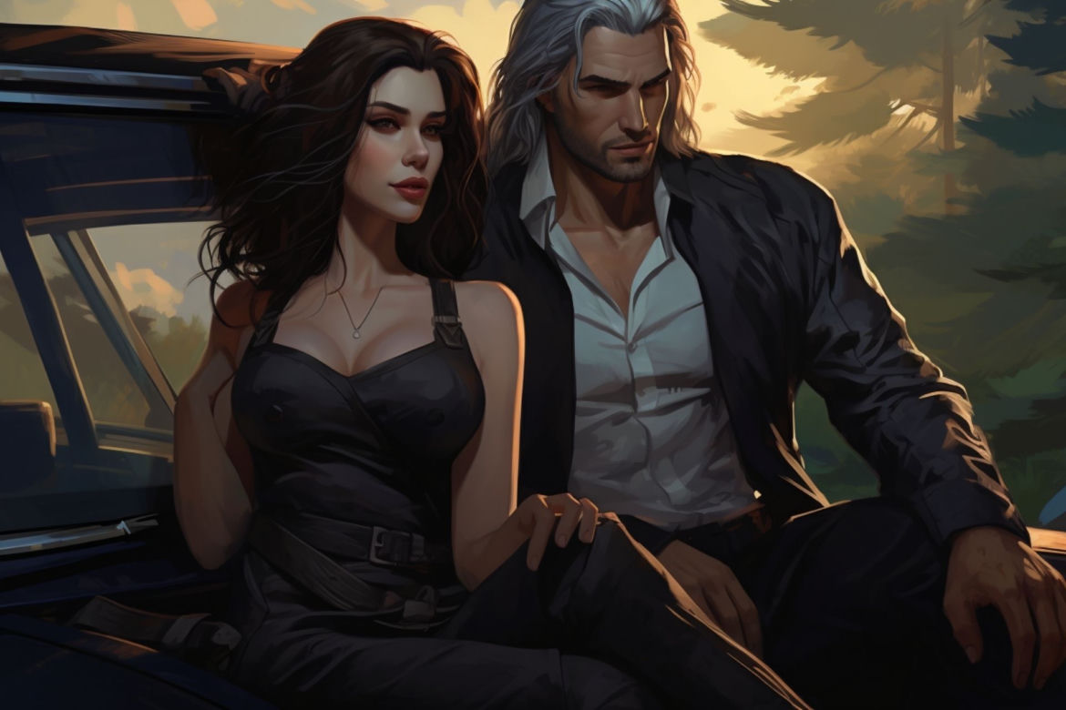 Postaci z Wiedźmina, jak ganksterzy z lat '90! Geralt i Yennefer są zachwycający [ZDJĘCIA]