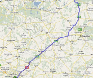 Trasa E67 i 8/E67 Warszawa-Augustów - mapka