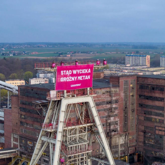 Akcja Greenpeace Knurów