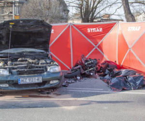 Wypadek Błonie k. Warszawy. Motocyklista nie żyje