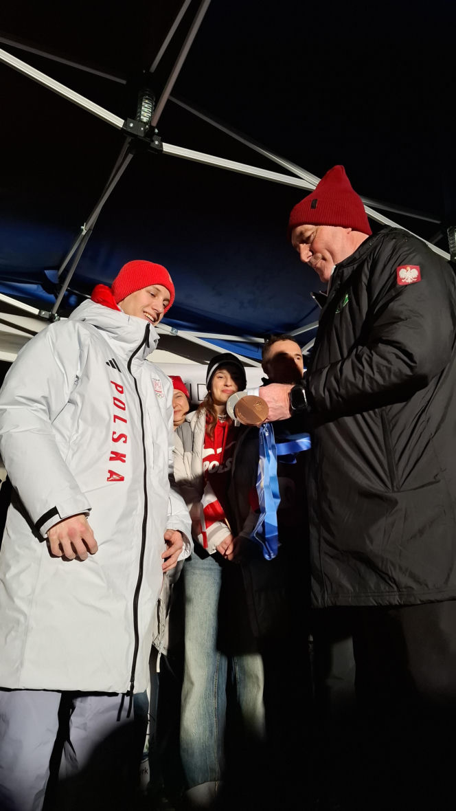 Powitanie Kacpra Tomasiaka w Bystrej 18.02.2026