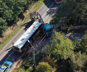 Wypadek ciężarówki i autokaru. Dzieci jechały na wycieczke
