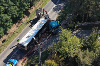 Wypadek ciężarówki i autokaru. Dzieci jechały na wycieczke