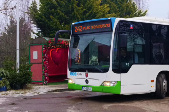 Romantyczny przystanek autobusowy w Moczyłach