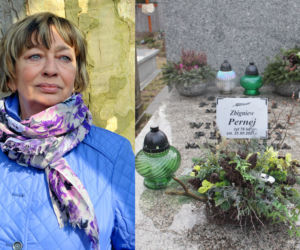 Grób męża Ewy Szykulskiej 