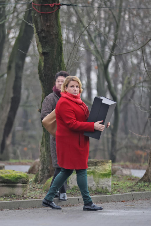 Katarzyna Bosacka w parku