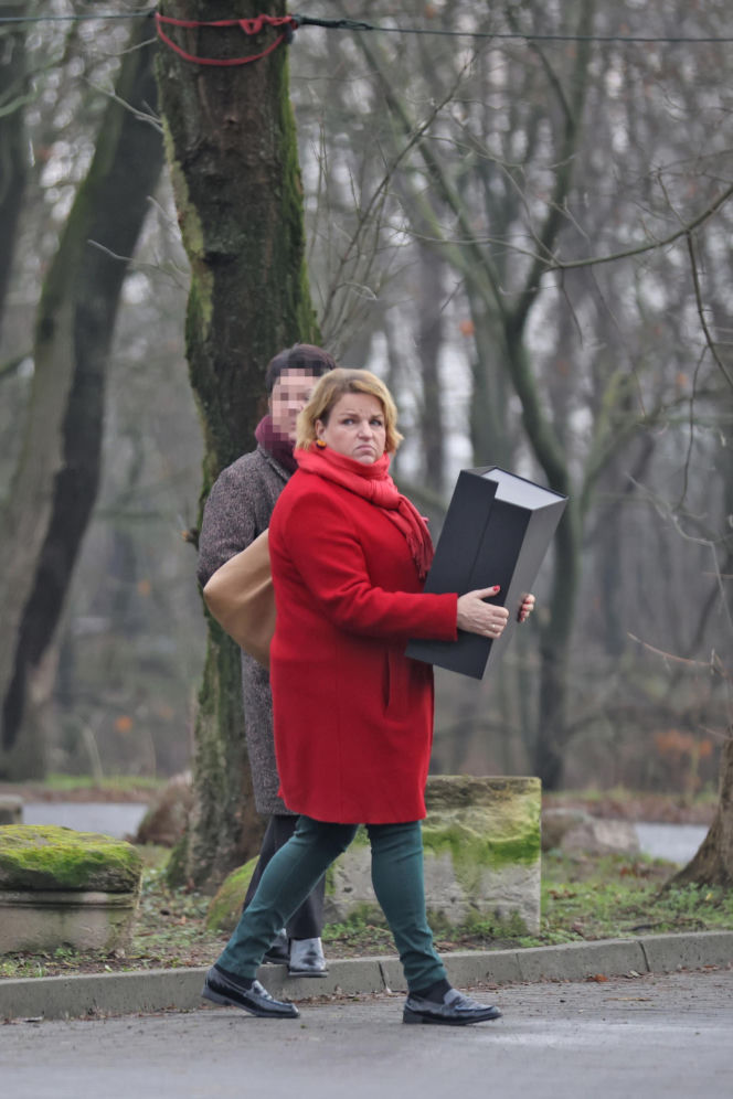 Katarzyna Bosacka w parku