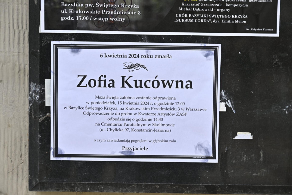 Pogrzeb Zofii Kucówny. Gwiazdy żegnają aktorkę