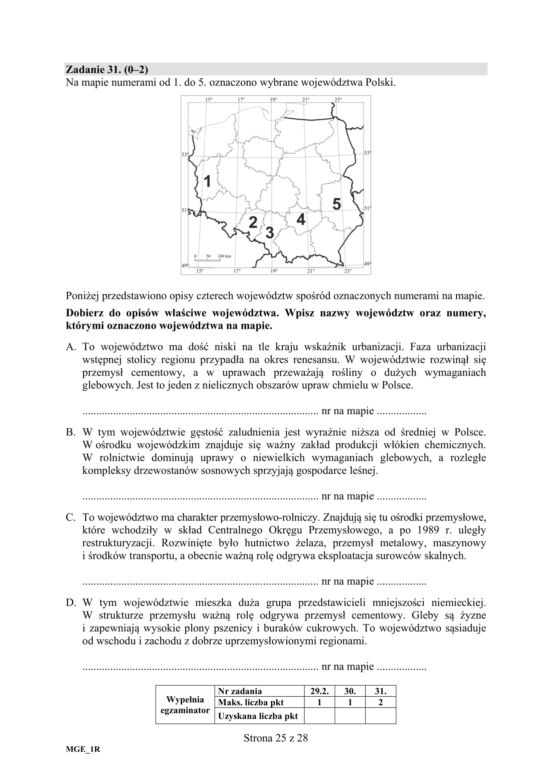 ARKUSZE CKE - Matura geografia - poziom podstawowy i rozszerzony 2019