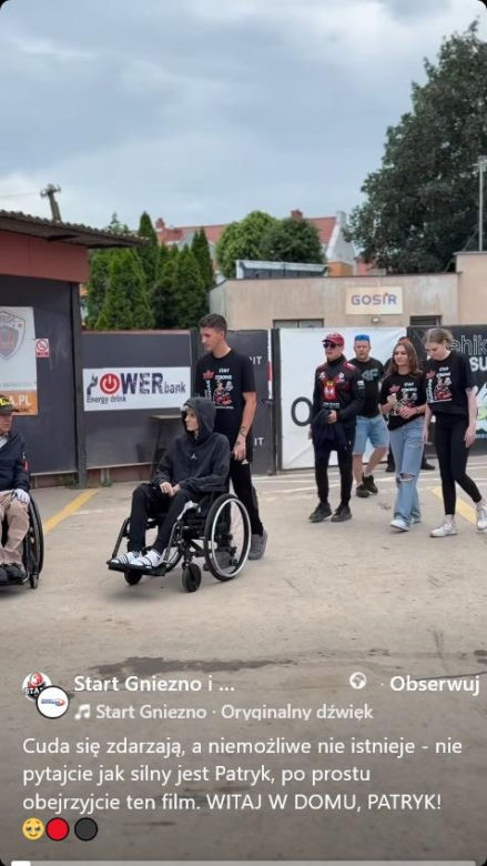 Otarł się o śmierć. Gdy Patryk Budniak pojawił się na stadionie, rozległy się brawa
