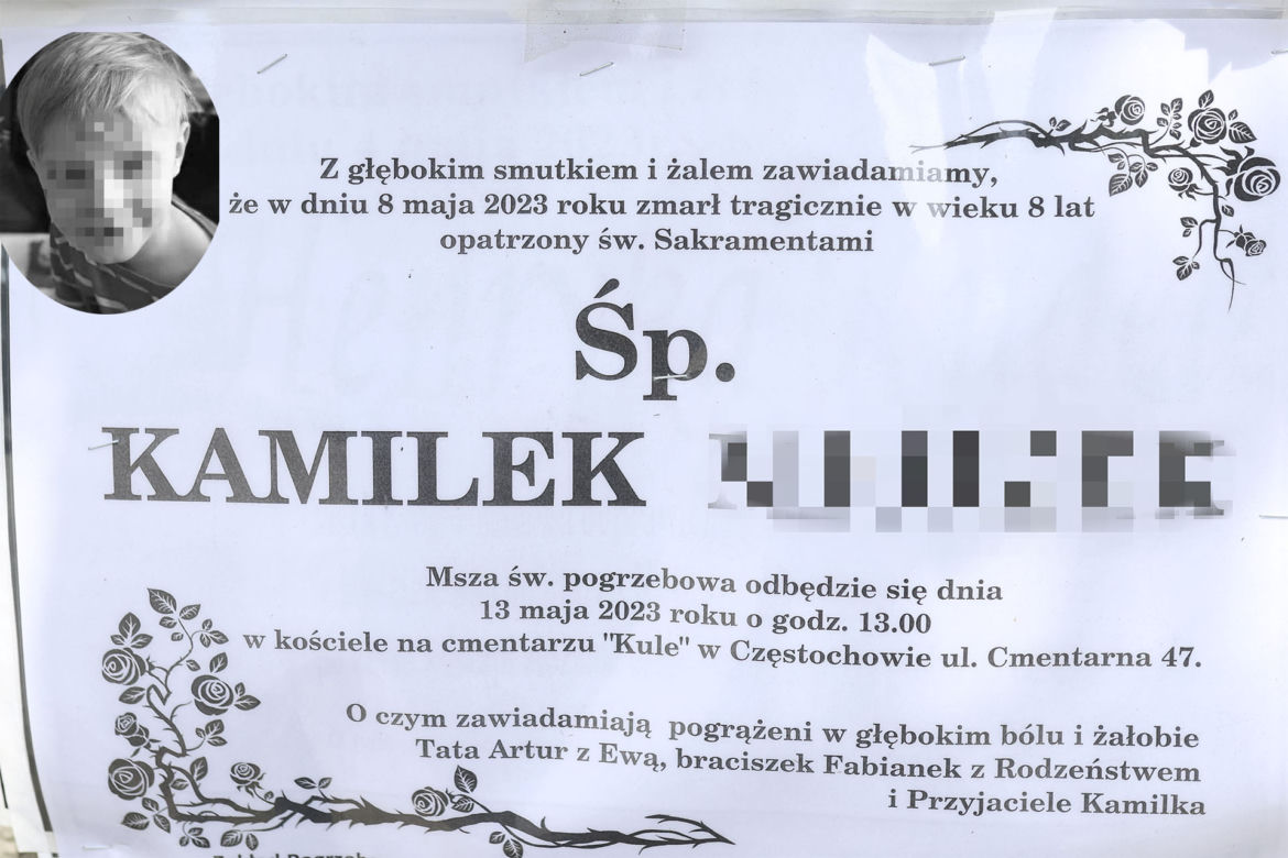 Ostatnie pożegnanie 8-letniego Kamilka z Częstochowy. Śpij spokojnie aniołku