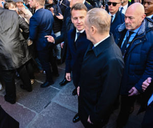 Emmanuel Macron już w Gdańsku i wzbudza ogromne zainteresowanie!