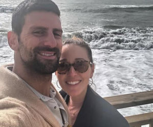 Novak Djoković z żoną Jeleną