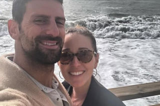 Novak Djoković z żoną Jeleną