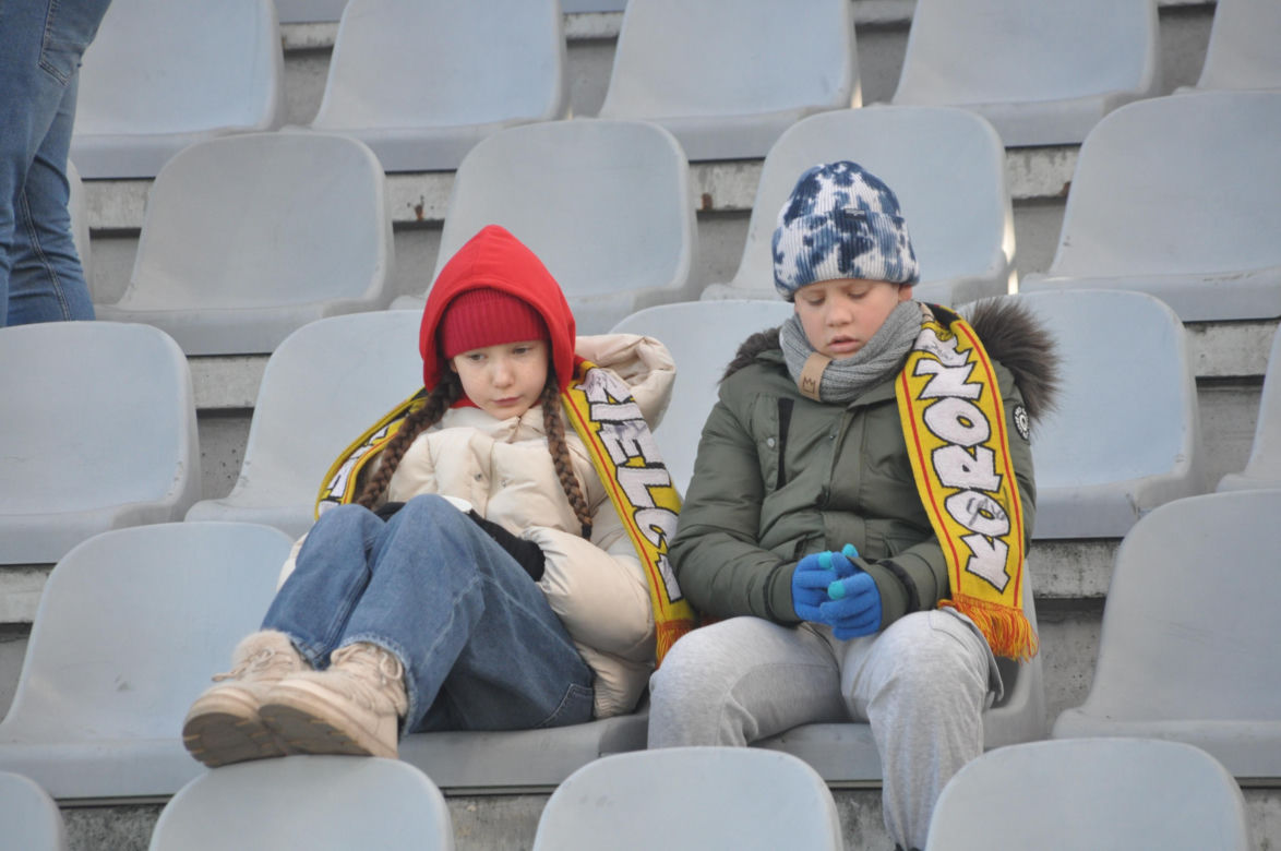 Korona Kielce - Motor Lublin. Kibice na Exbud Arenie