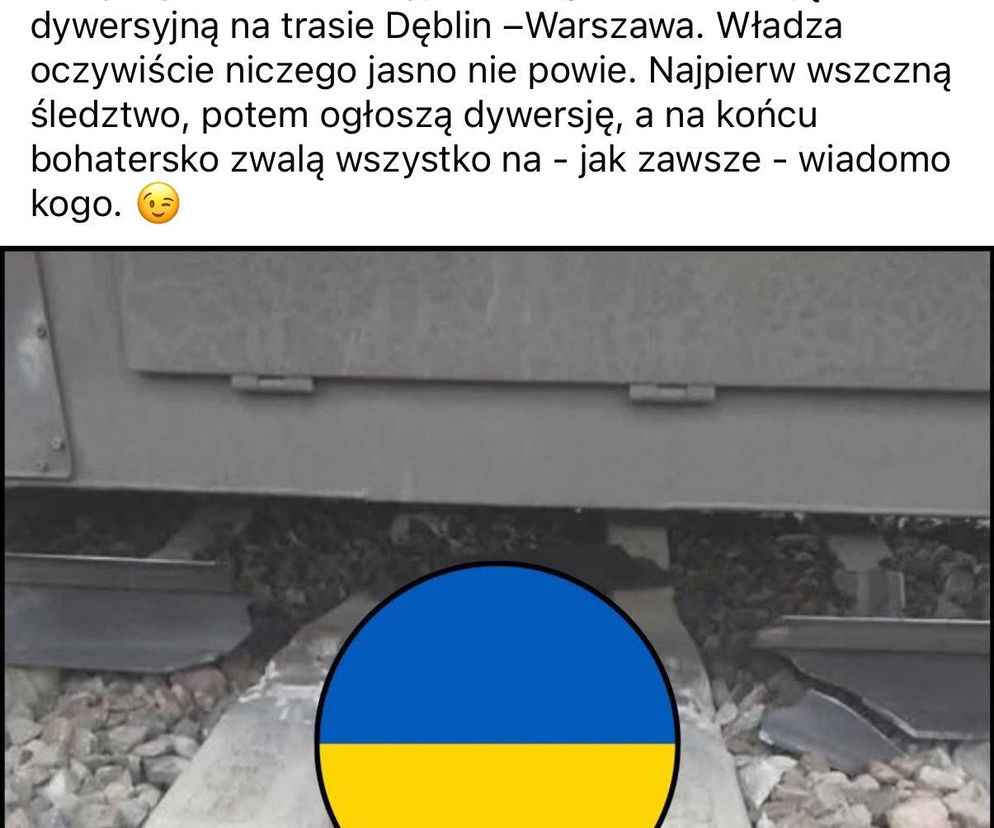 Konrad Berkowicz o akcie dywersji na torach 